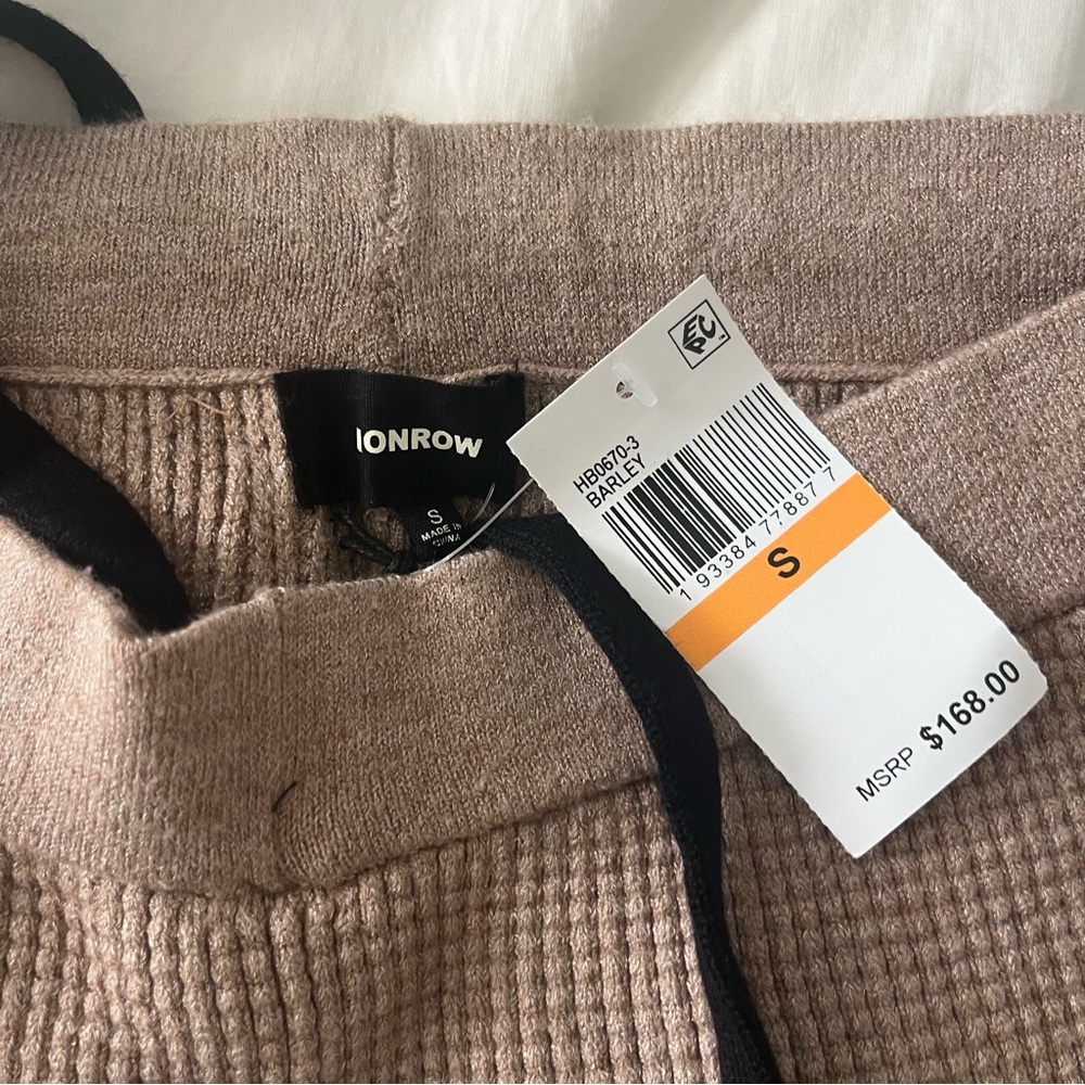 Monrow Beige Knit Pants - Picture 3 of 4
